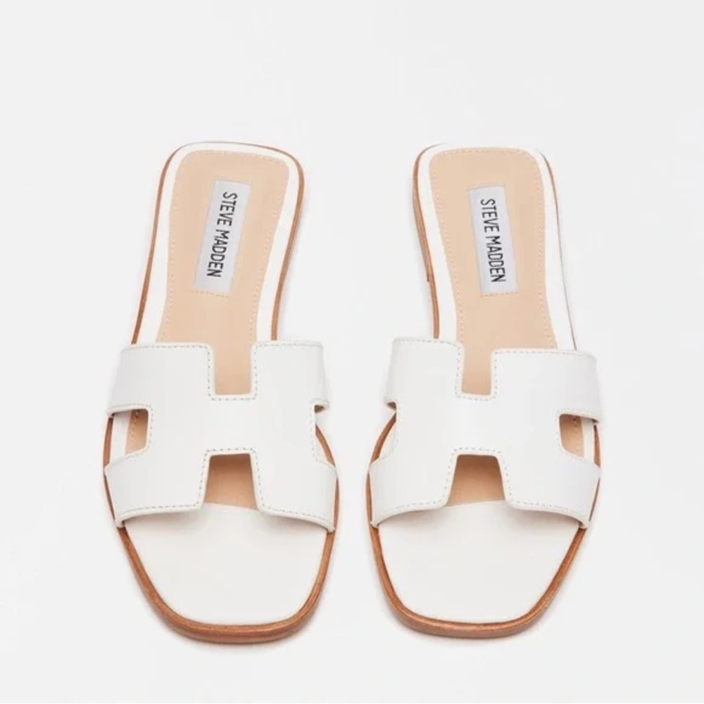Steve Madden • Hadyn Sandals • Size 8.5 • White Cognac